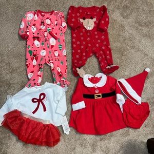 SOLD👀Baby girl Christmas outfits size 0-3 & 3 months